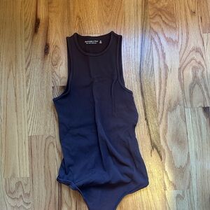 Abercrombie Brown Ribbed Bodysuit